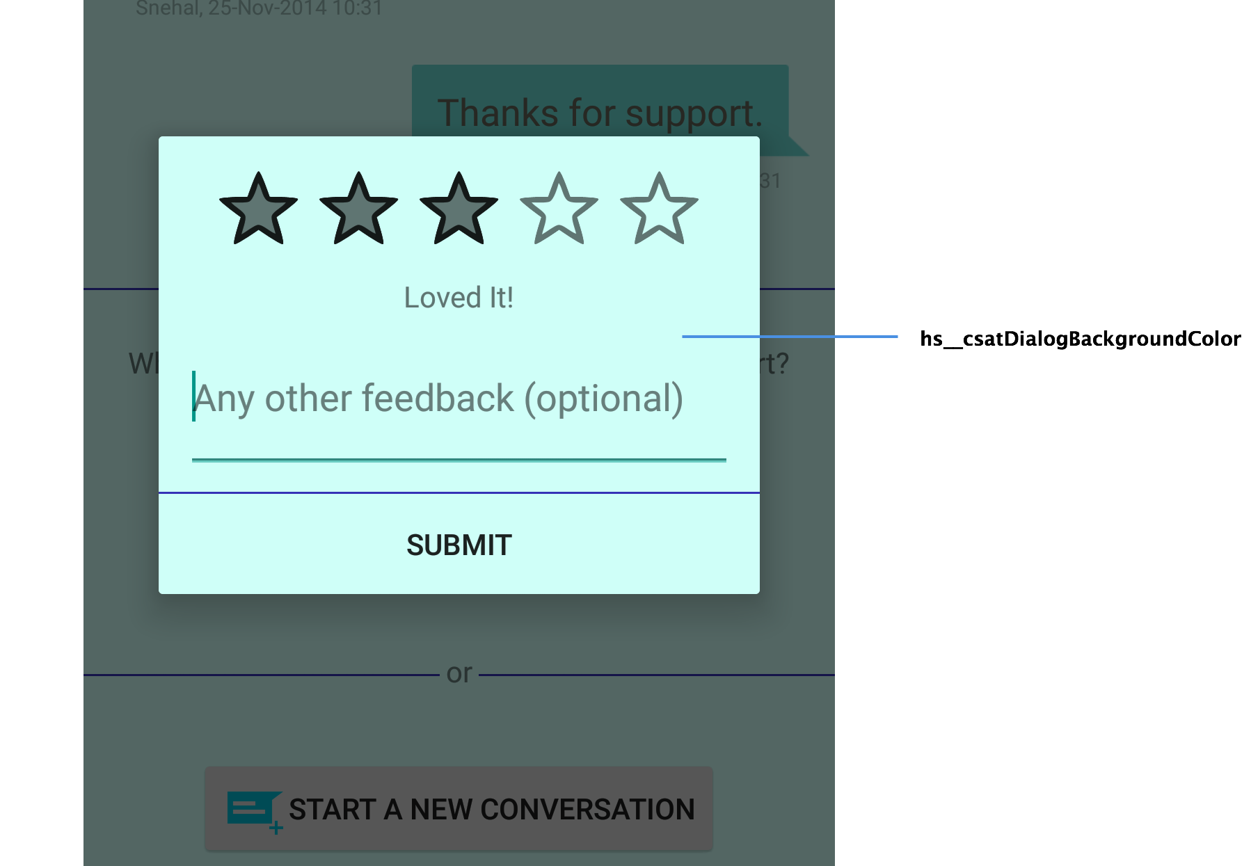 csat dialog background color